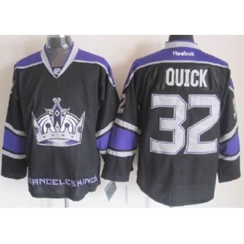 Los Angeles Kings #32 Jonathan Quick Black Third Jersey