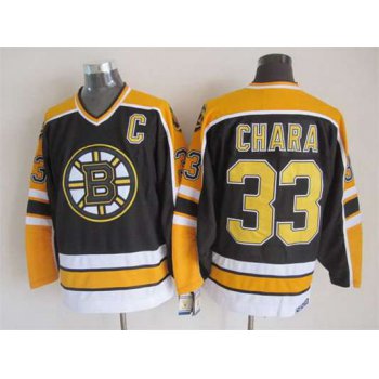 Men's Boston Bruins #33 Zdeno Chara 1996-97 Black CCM Vintage Throwback Jersey