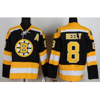 Men's Boston Bruins #8 Cam Neely 1967-68 Black CCM Vintage Throwback Jersey