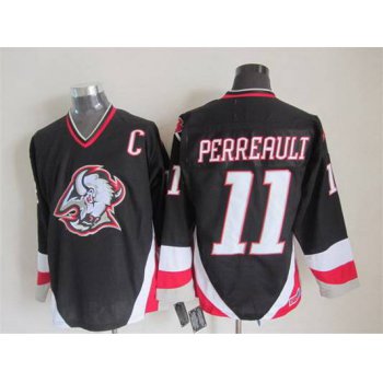 Men's Buffalo Sabres #11 Gilbert Perreault 1996-97 Black CCM Vintage Throwback Jersey