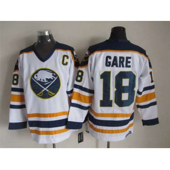 Men's Buffalo Sabres #18 Danny Gare 1983-84 White CCM Vintage Throwback Jersey