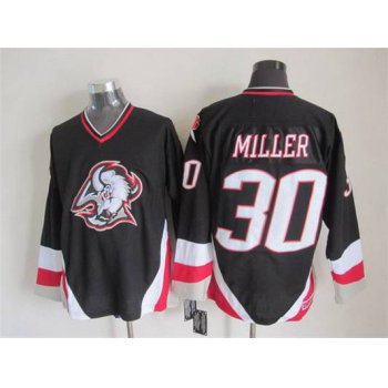 Men's Buffalo Sabres #30 Ryan Miller 1996-97 Black CCM Vintage Throwback Jersey