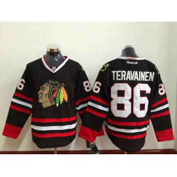 Men's Chicago Blackhawks #86 Teuvo Teravainen Black Jersey