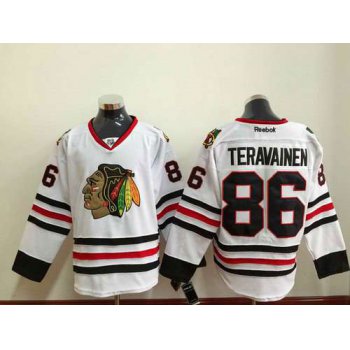 Men's Chicago Blackhawks #86 Teuvo Teravainen White Jersey