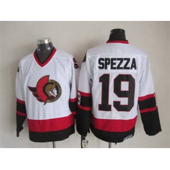 Men's Ottawa Senators #19 Jason Spezza 1997-98 White CCM Vintage Throwback Jersey