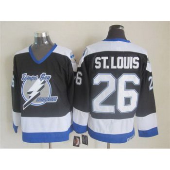 Men's Tampa Bay Lightning #26 Martin St. Louis 2003-04 Black CCM Vintage Throwback Jersey