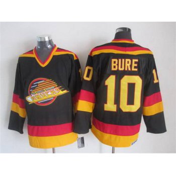 Men's Vancouver Canucks #10 Pavel Bure 1985-86 Black CCM Vintage Throwback Jersey