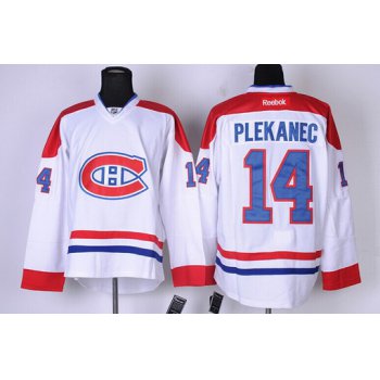 Montreal Canadiens #14 Tomas Plekanec White Jersey