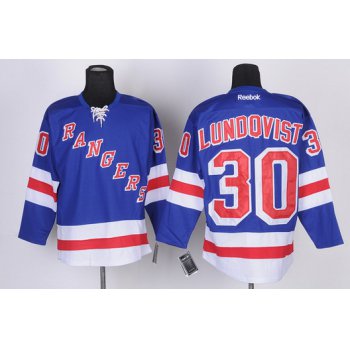 New York Rangers #30 Henrik Lundqvist Light Blue Jersey