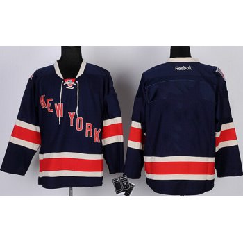 New York Rangers Blank Navy Blue Third 85TH Jersey