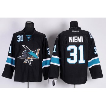 San Jose Sharks #31 Antti Niemi Black Third Jersey