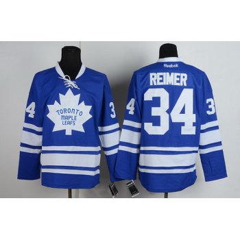 Toronto Maple Leafs #34 James Reimer Blue Third Jersey