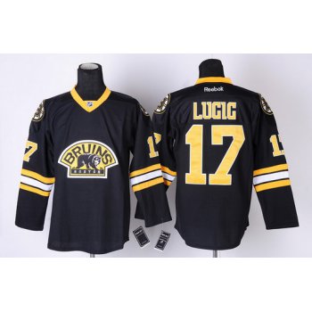 Boston Bruins #17 Milan Lucic Black Third Jersey