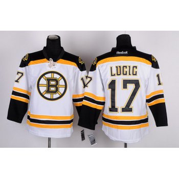 Boston Bruins #17 Milan Lucic White Jersey