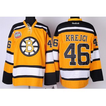 Boston Bruins #46 David Krejci Yellow Jersey