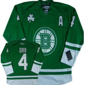 Boston Bruins #4 Bobby Orr St. Patrick's Day Green Jersey