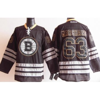 Boston Bruins #63 Brad Marchand Black Ice Jersey