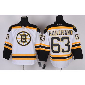 Boston Bruins #63 Brad Marchand White Jersey