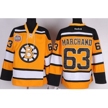 Boston Bruins #63 Brad Marchand Yellow Jersey