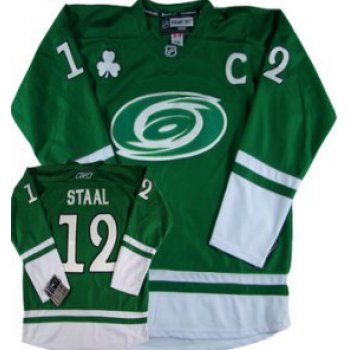 Carolina Hurricanes #12 Eric Staal St. Patrick's Day Green Jersey