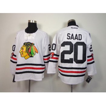 Chicago Blackhawks #20 Brandon Saad 2015 Winter Classic White Jersey