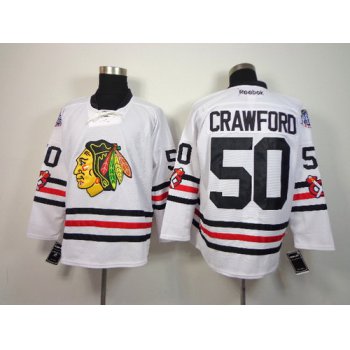 Chicago Blackhawks #50 Corey Crawford 2015 Winter Classic White Jersey