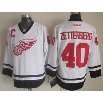 Detroit Red Wings #40 Henrik Zetterberg 2014 White Jersey