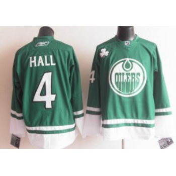 Edmonton Oilers #4 Taylor Hall St. Patrick's Day Green Jersey