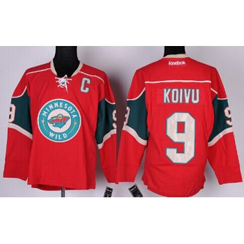 Minnesota Wild #9 Mikko Koivu Red Jersey