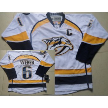 Nashville Predators #6 Shea Weber White Jersey