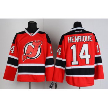 New Jersey Devils #14 Adam Henrique Red With Black Jersey