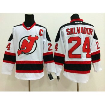 New Jersey Devils #24 Bryce Salvador White Jersey