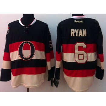 Ottawa Senators #6 Bobby Ryan Black Third Jersey