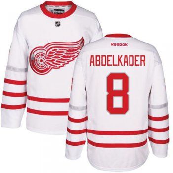 Red Wings #8 Justin Abdelkader White Centennial Classic Stitched NHL Jersey