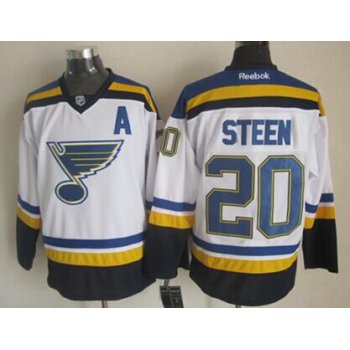 St. Louis Blues #20 Alexander Steen 2014 White Jersey