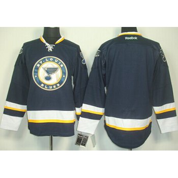 St. Louis Blues Blank Navy Blue Third Jersey