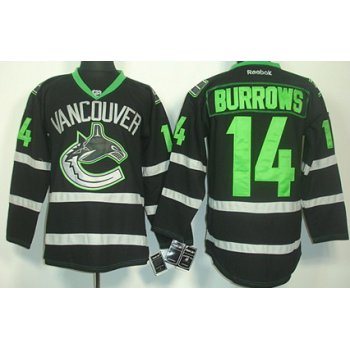 Vancouver Canucks #14 Alexandre Burrows Black Ice Jersey