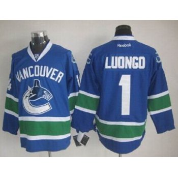 Vancouver Canucks #1 Roberto Luongo Blue Jersey