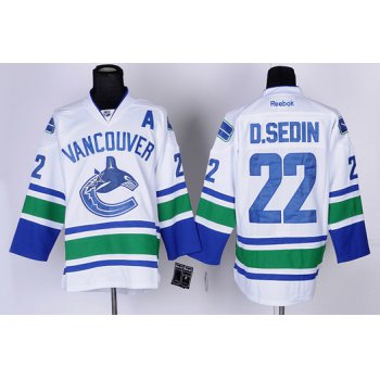 Vancouver Canucks #22 Daniel Sedin White Jersey