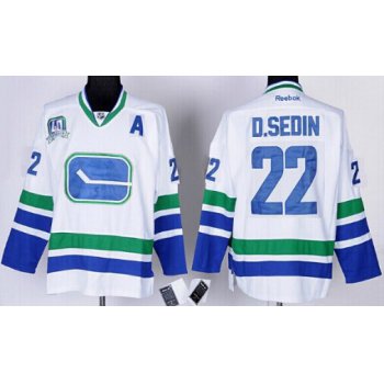 Vancouver Canucks #22 Daniel Sedin White Third Jersey