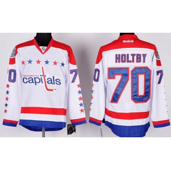 Washington Capitals #70 Braden Holtby White Third Jersey