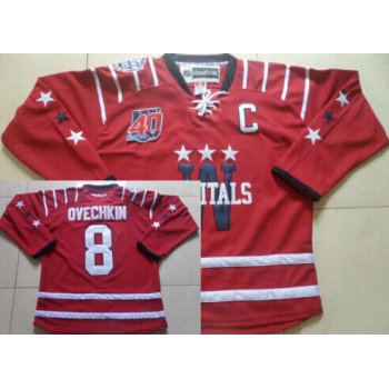 Washington Capitals #8 Alex Ovechkin 2015 Winter Classic Red 40TH Jersey