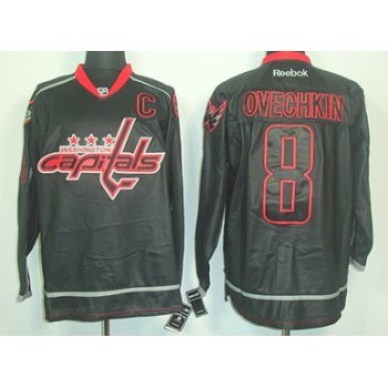 Washington Capitals #8 Alex Ovechkin Black Ice Jersey