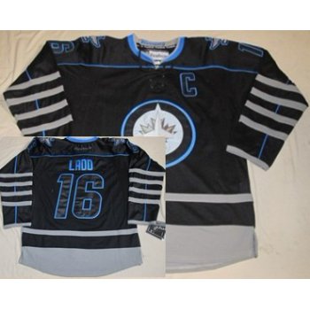 Winnipeg Jets #16 Andrew Ladd Black Ice Jersey