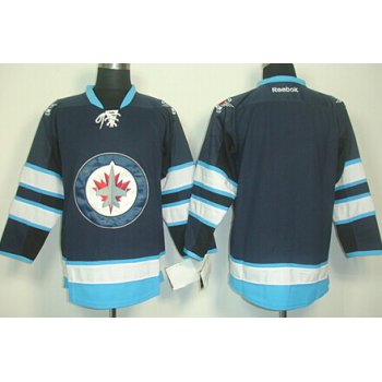 Winnipeg Jets Blank Navy Blue Jersey