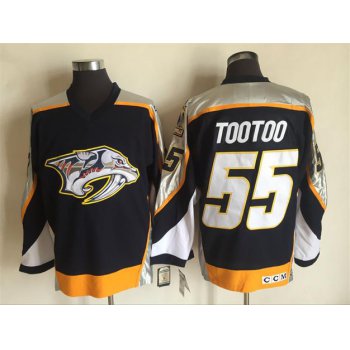 Men's Nashville Predators #55 Jordin Tootoo Navy Blue 1998-99 Throwback Stitched NHL CCM Vintage Hockey Jersey