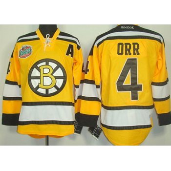 Boston Bruins #4 Bobby Orr Yellow Jersey