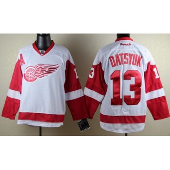 Detroit Red Wings #13 Pavel Datsyuk White Jersey