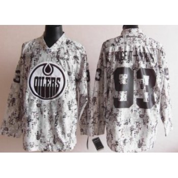 Edmonton Oilers #93 Ryan Nugent-Hopkins White Camo Jersey