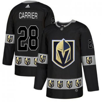 Men's Vegas Golden Knights #28 William Carrier Black Team Logos Fashion Adidas Jersey